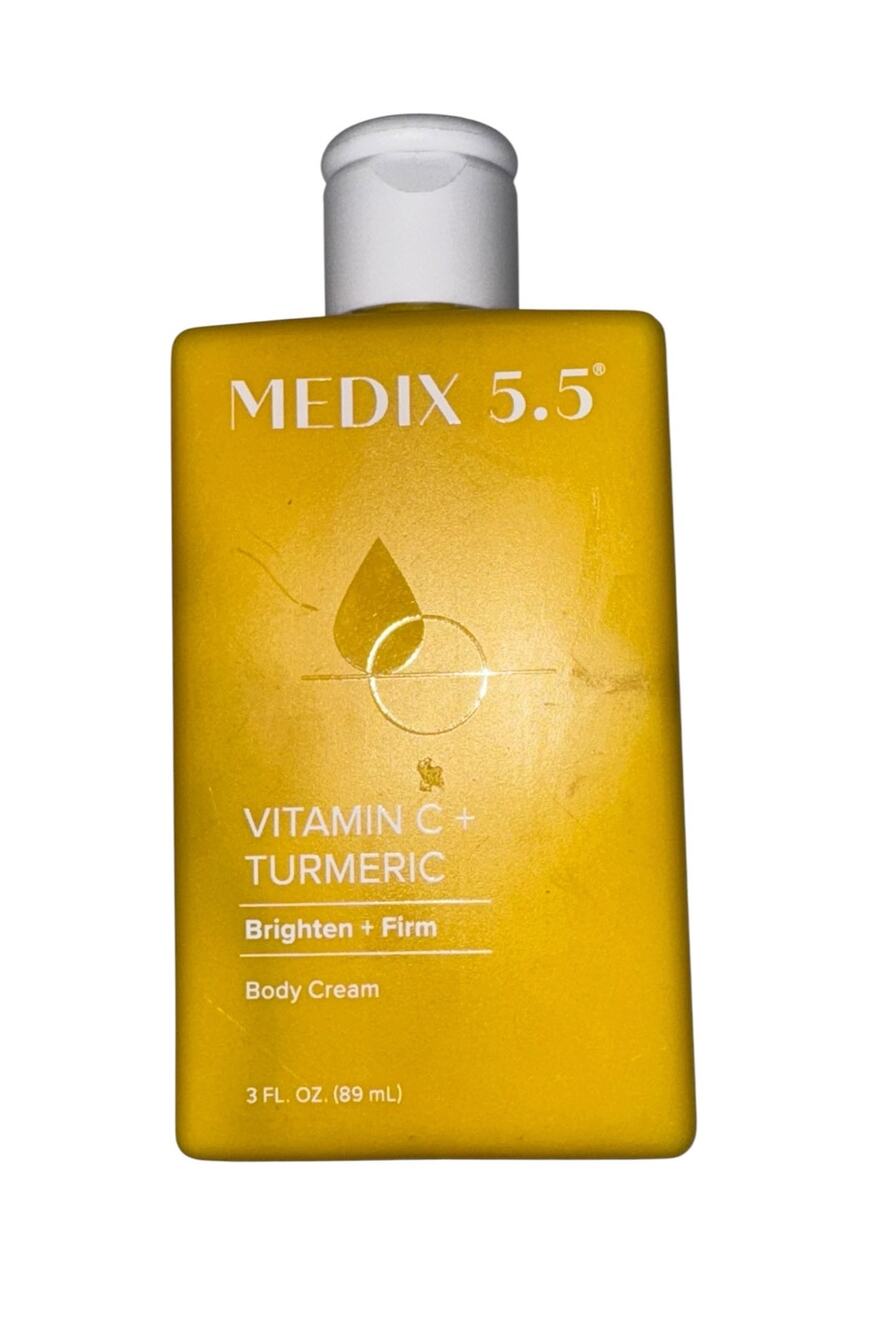 Medix 5.5 Vitamin C Turmeric Body Cream Brighten Firm 3fl Travel Size Luxury New